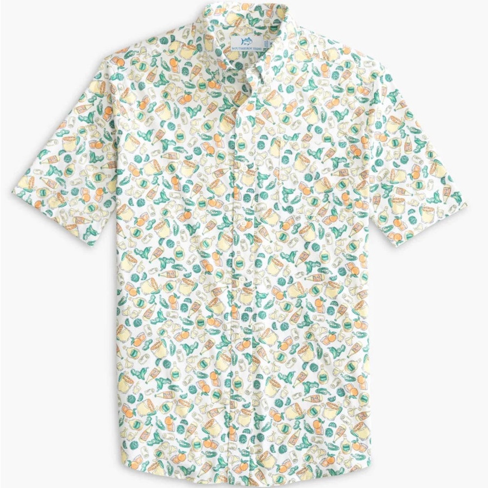 Southern Tide Men's Intercoastal Marg Madness Short Sleeve Sport Shirt